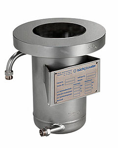 Jacketed pressure vessels for heating with thermostat. Sight glass optional