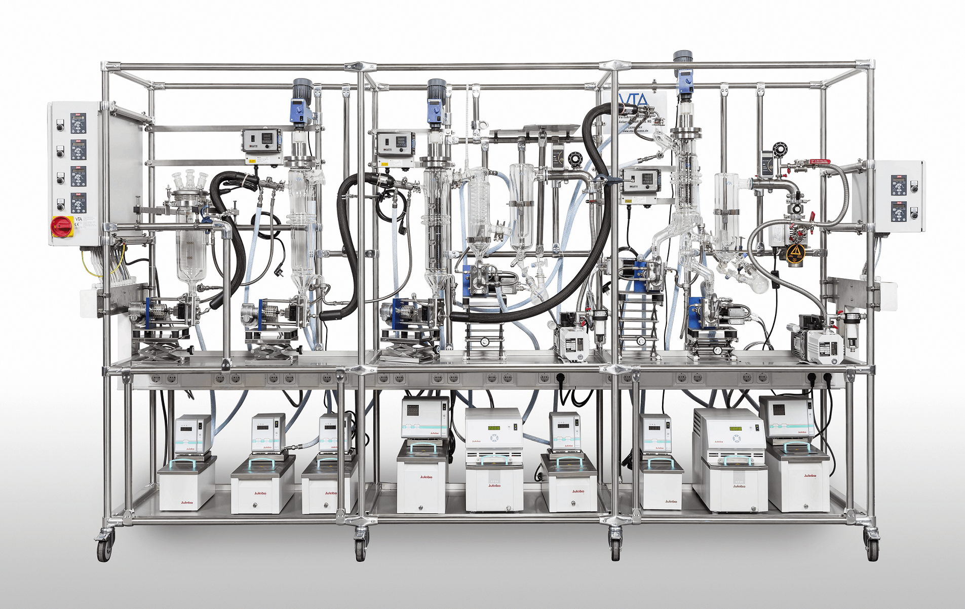 VTA system with 2x Thin Film Evaporator VDL with 1 x Short Path Evaporator VKL